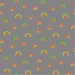 Grijze tricot met neon regenbogen van Poppy