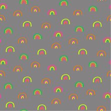 Grijze tricot met neon regenbogen van Poppy