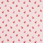 Roze tricot met kersjes en glitter van Poppy