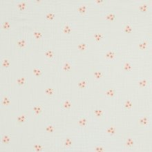 Witte double gauze met bloemetjes van Poppy