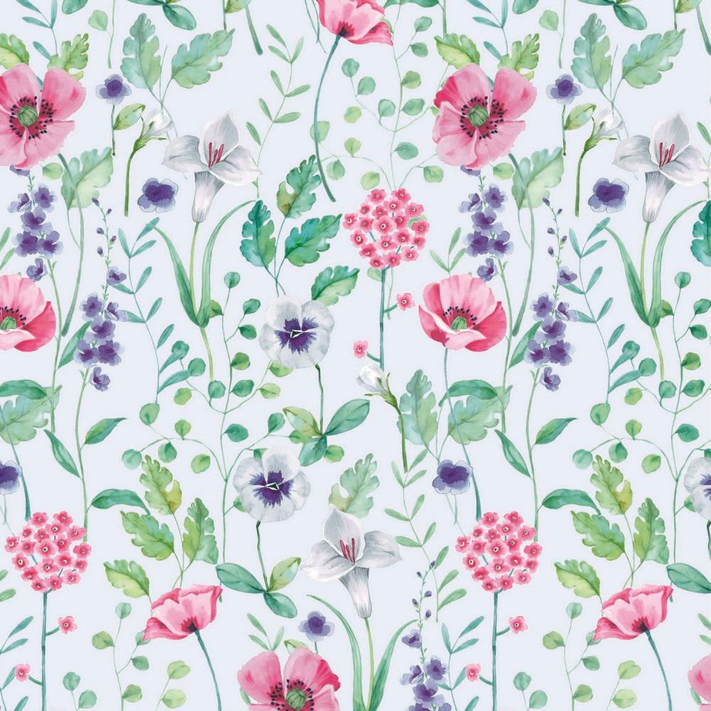 Witte french terry met bloemen van Poppy