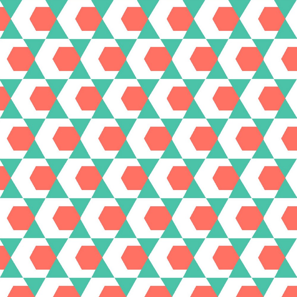 Tricot met blauw/rood motief van Poppy