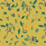 Gele tricot met wilde dieren van Poppy