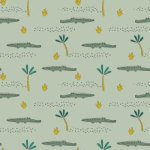 Groene tricot met krokodillen van Poppy