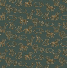 Groene sweater met wilde dieren van Poppy