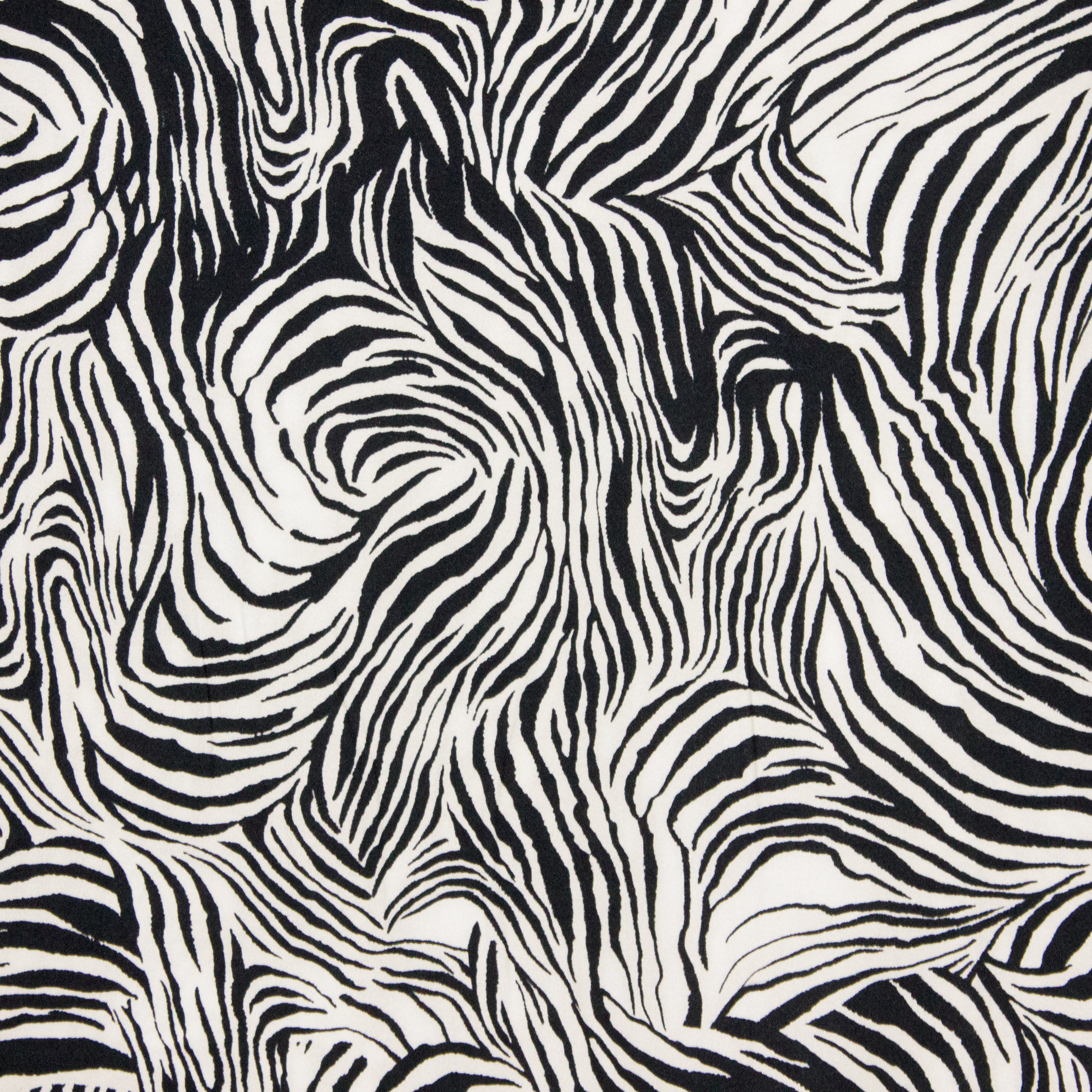Witte viscose crêpe met zebraprint van La Maison Victor