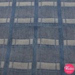 Geruite blauwe katoen van La Maison Victor