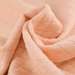 Lichtroze doorgestikte sweater uit katoen/polyester Van La Maison Victor