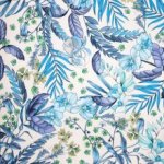 Witte Italiaanse Piqué met Bloemen van Alta Moda