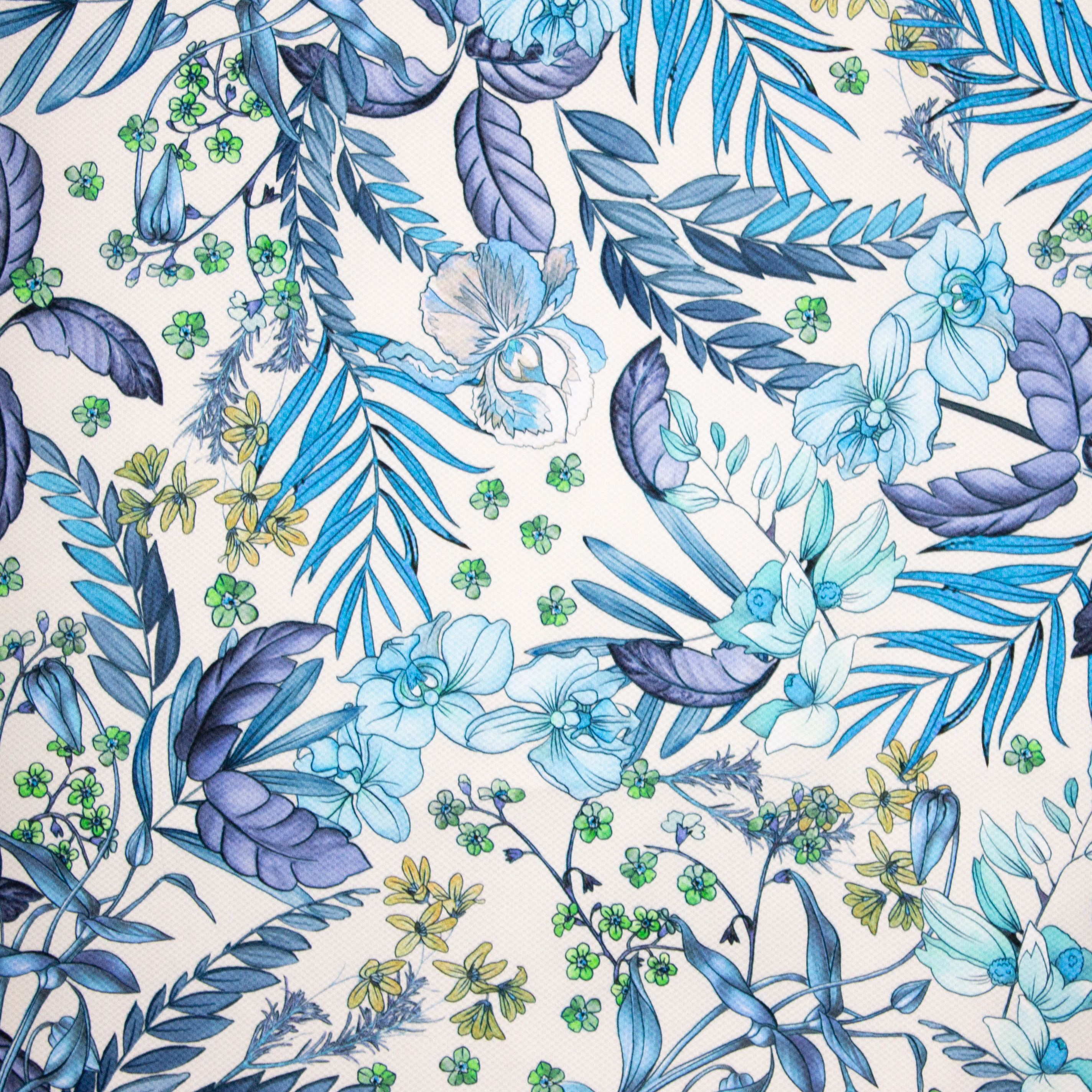 Witte Italiaanse Piqué met Bloemen van Alta Moda