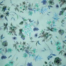 Groene Linnen met Bloemen van Alta Moda