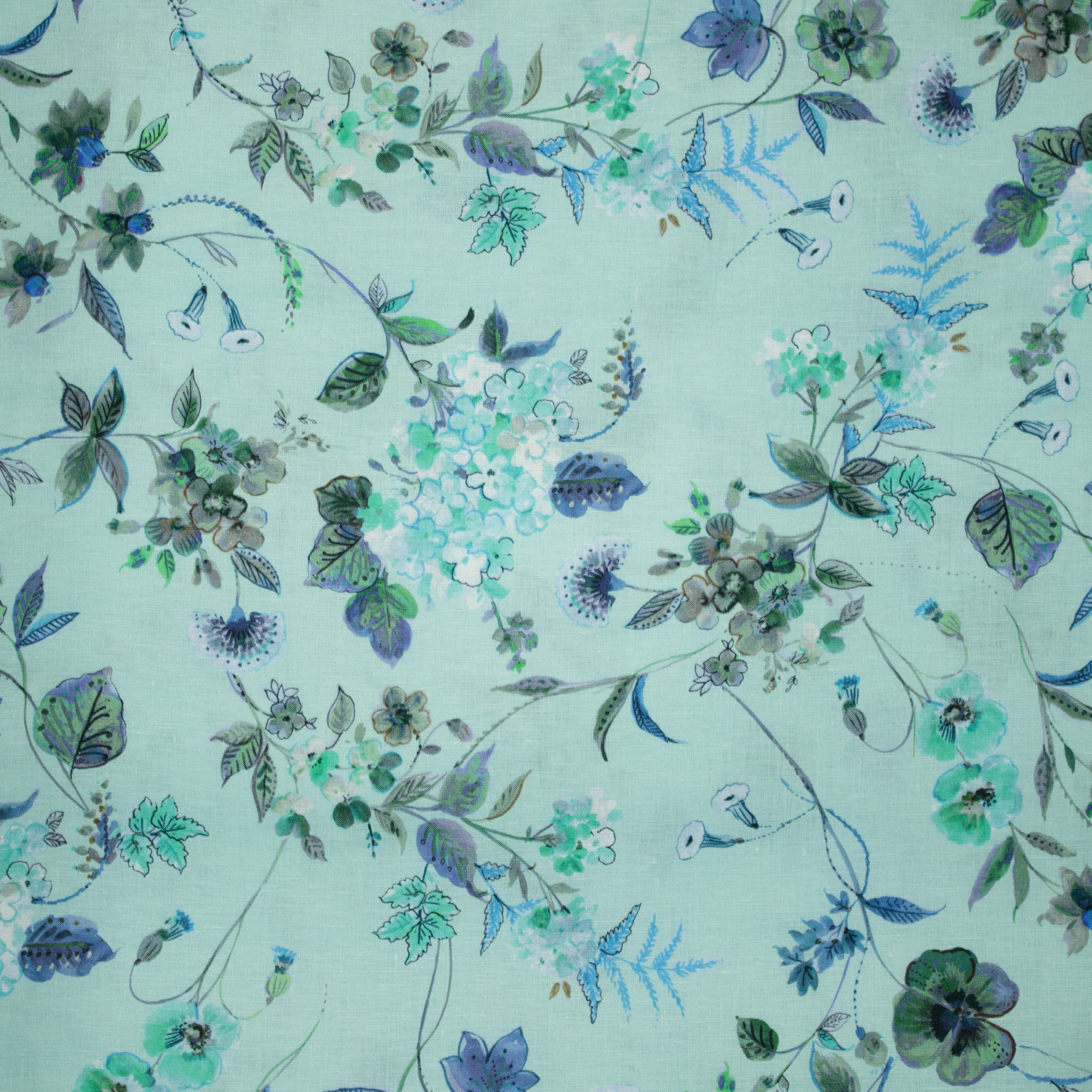 Groene Linnen met Bloemen van Alta Moda