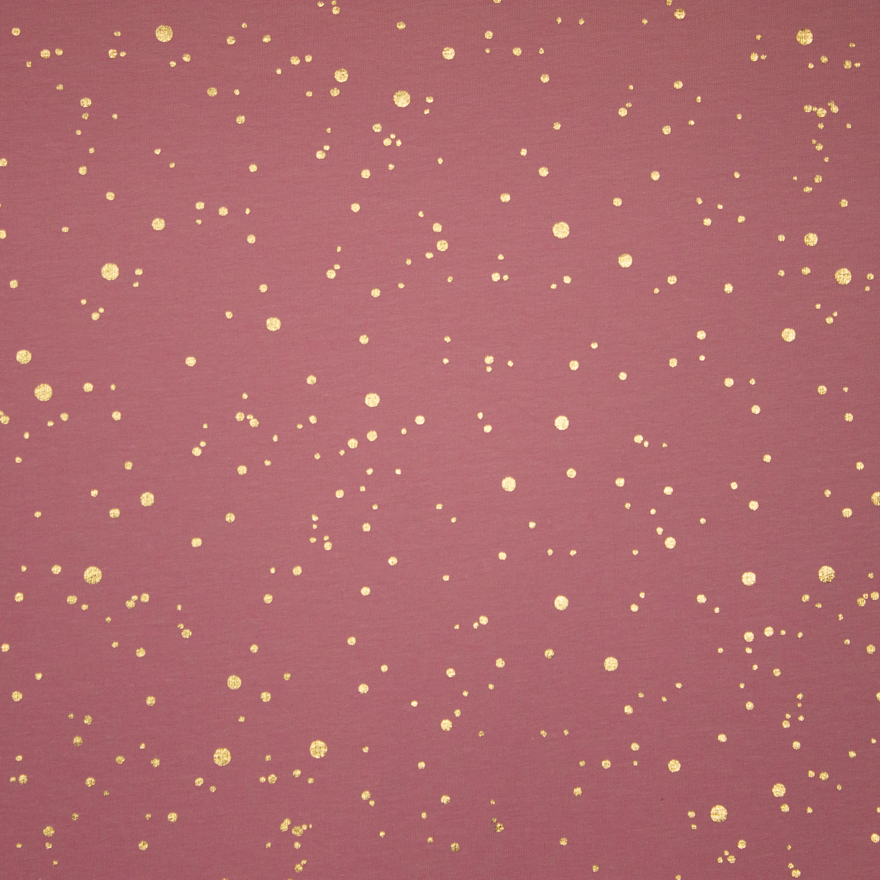 Roze French Terry met Gouden Stippen