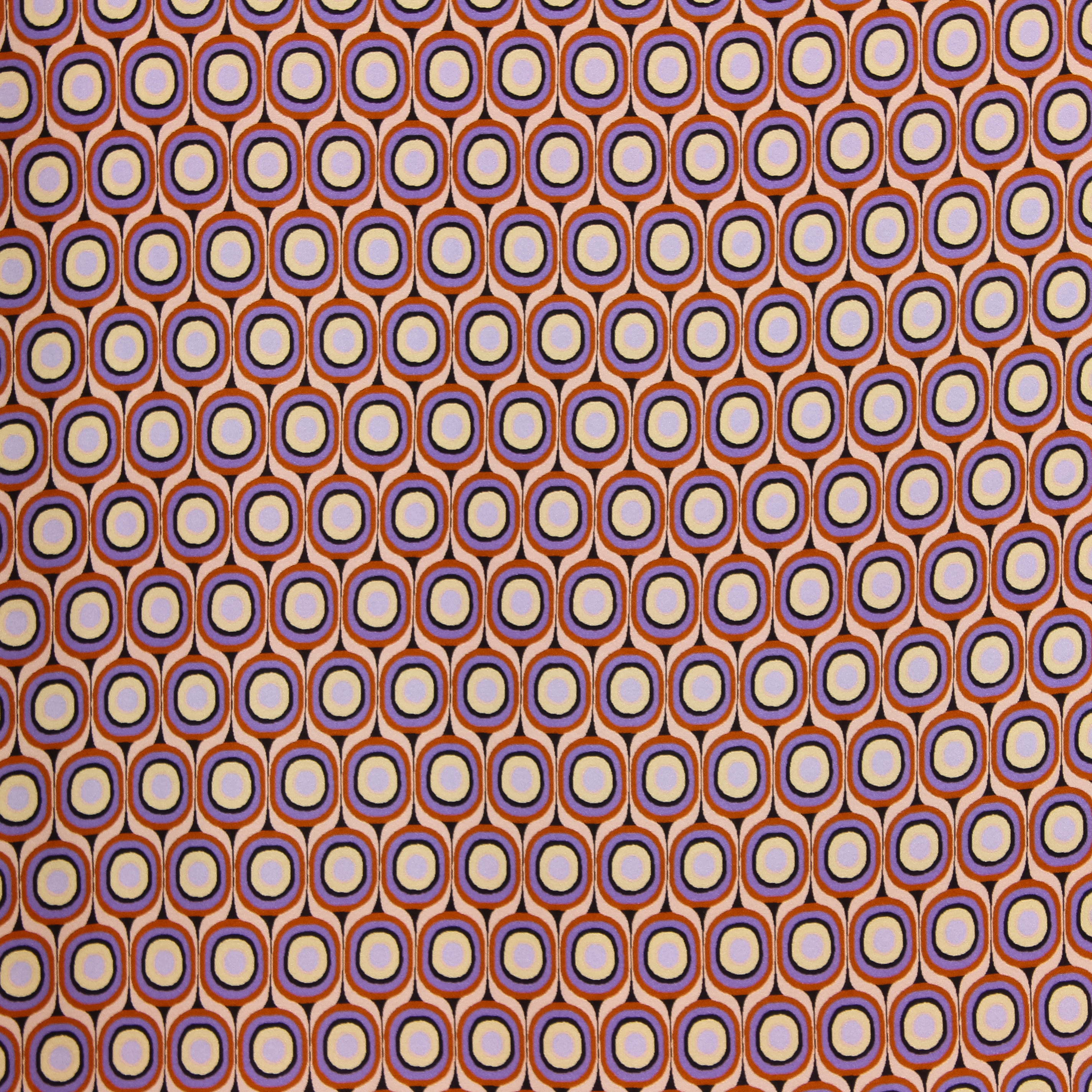 Viscose crêpe met cirkelvormig motief