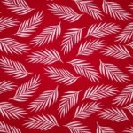 Rode Viscose met Bladeren van B*Trendy
