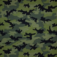 Groene Tricot met Camouflageprint