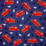 Blauwe Tricot met Brandweerwagens