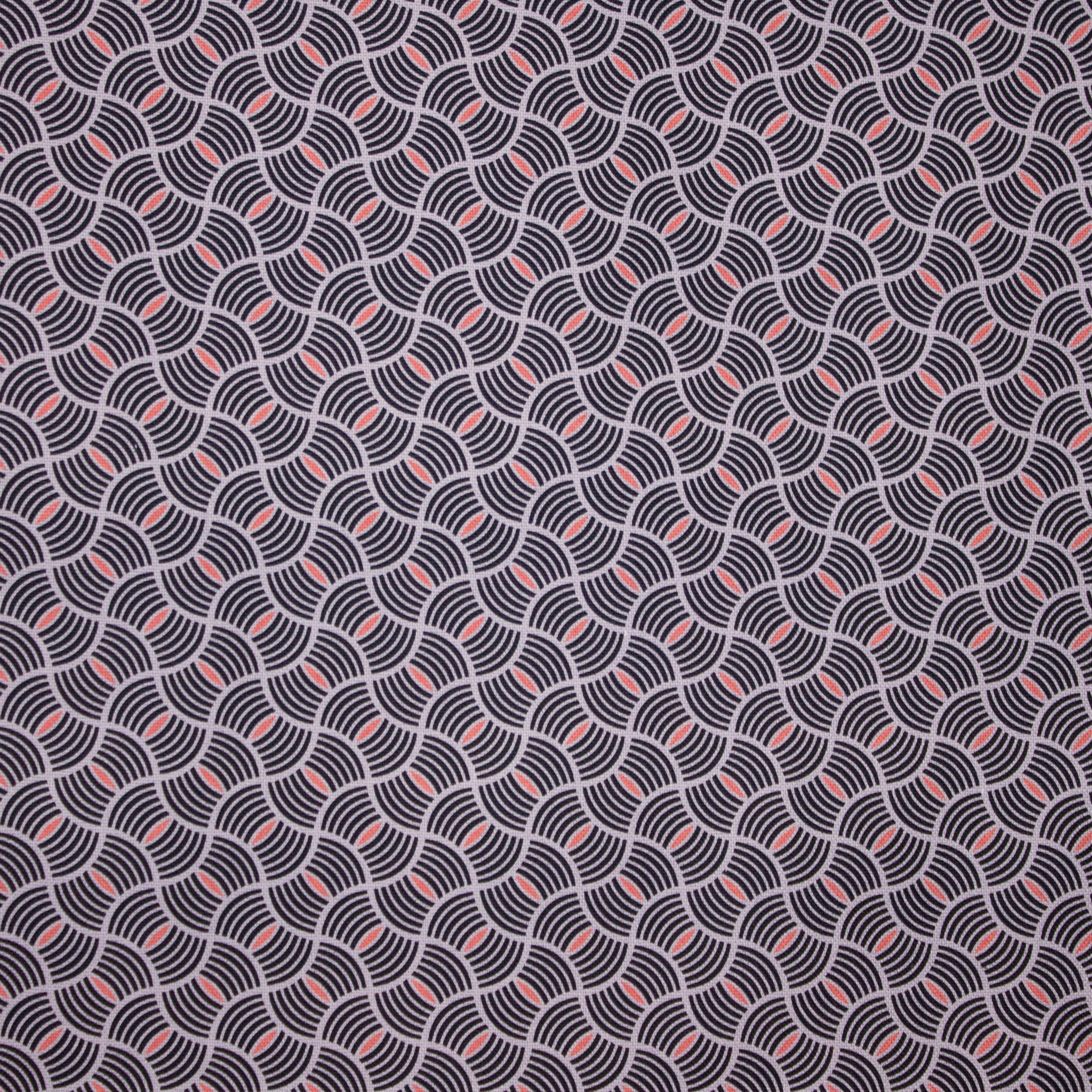 Grijze Canvas met Gebogen Lijnmotief