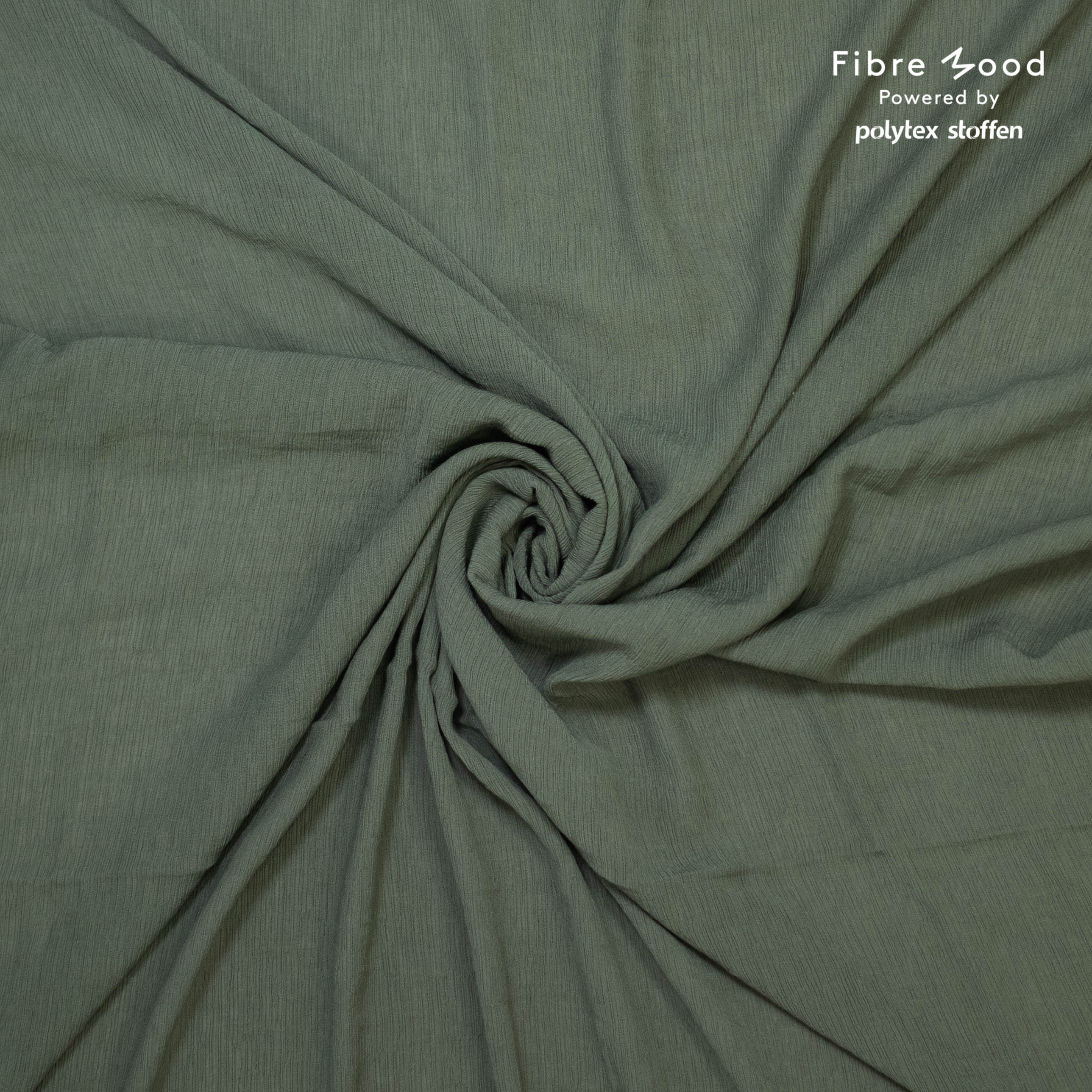 Gekartelde groene viscose / nylon mengeling van Fibre Mood