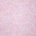 Roze katoen met snoepgoed