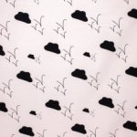 Lichtroze french terry met wolken - Wisj