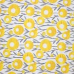 Witte Canvas met Gouden Plant Motief