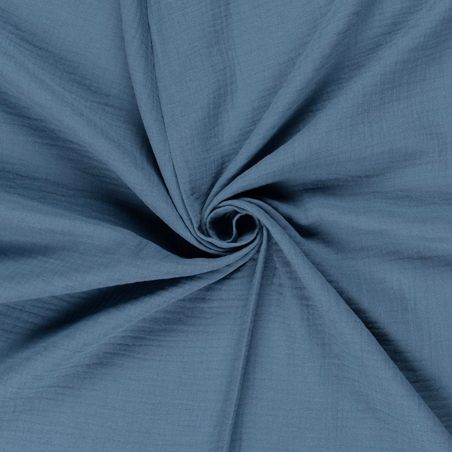 Mousseline effen indigo blauw