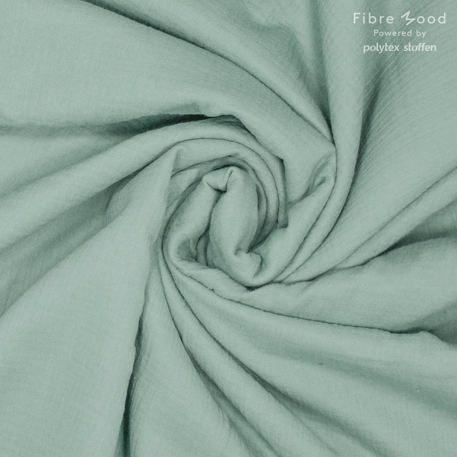 Turquoise Double Gauze van Fibre Mood