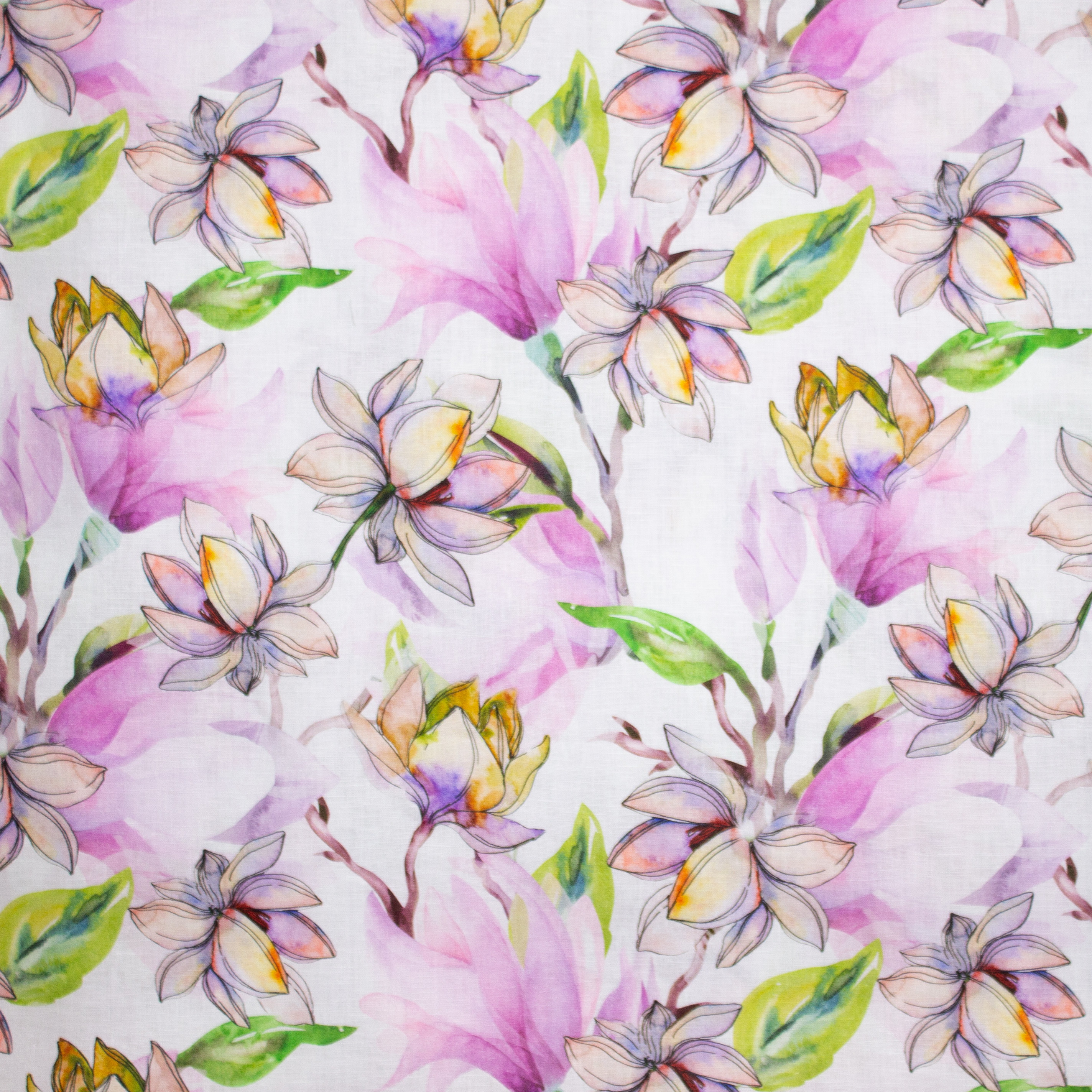 Linnen met Lila Bloemen