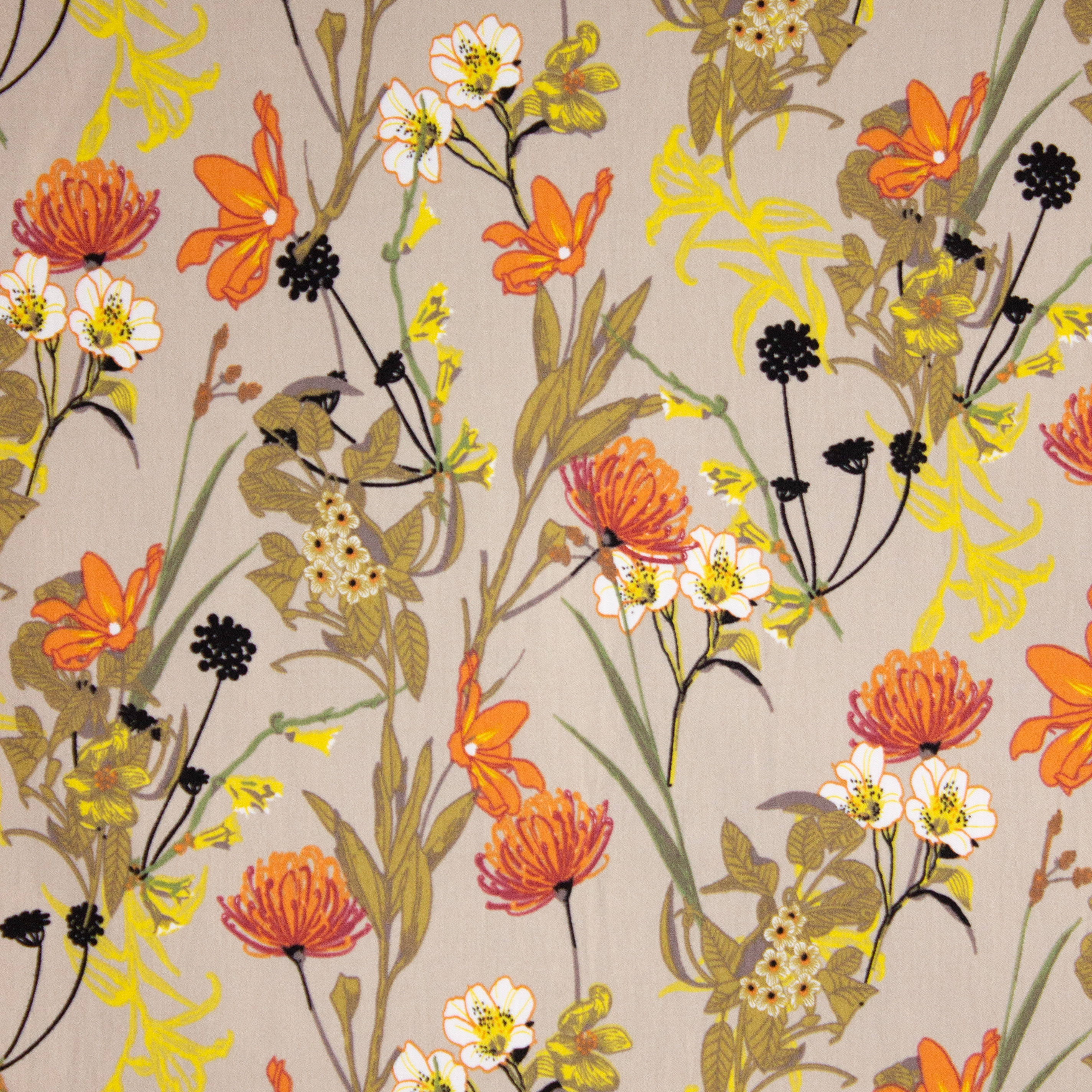 Viscose Polyamide Stretch met Bloemen van My Image