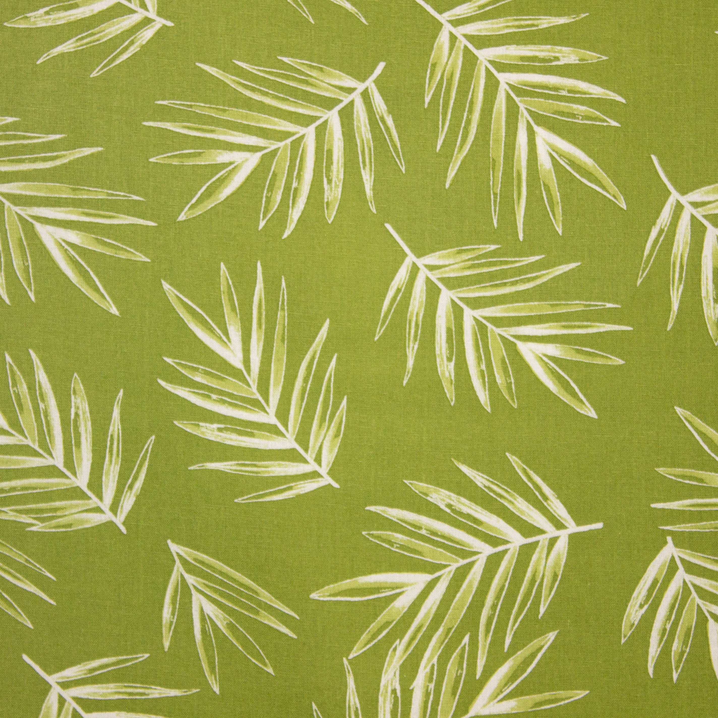 Groene Viscose Linnen met Palm Bladeren