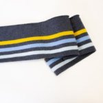 Blauw gestreepte Cuff (boordstof) van Poppy