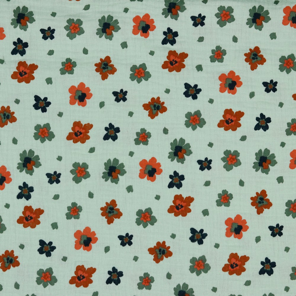 Double Gauze met Bloemetjes van Poppy