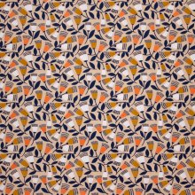 Beige viscose van Cloud 9 met bloemen