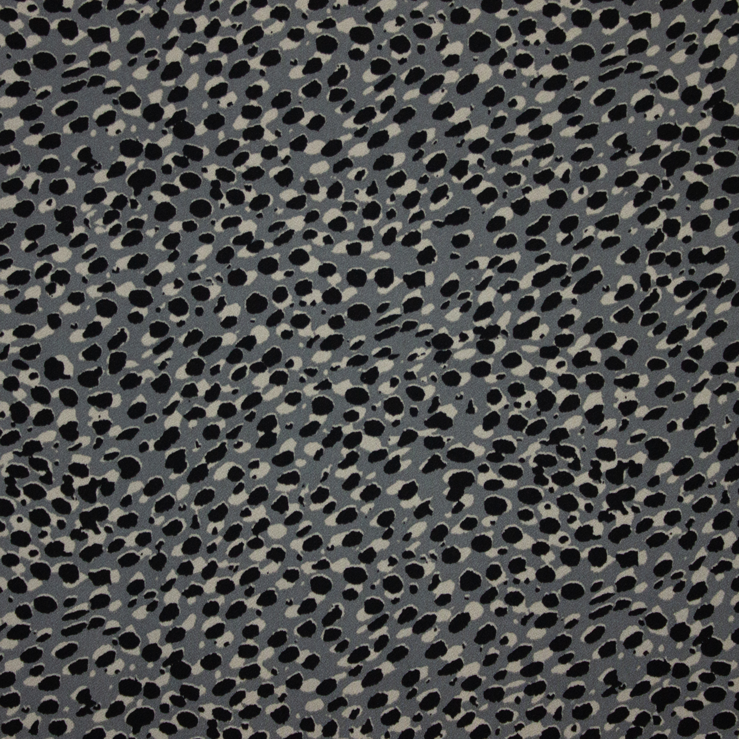 Grijze polyester tricot met vlekjes - My Image