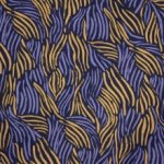 Blauwe Viscose met Golvende Strepen