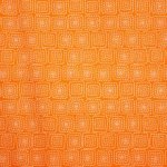 Oranje Katoen met Wit Motief