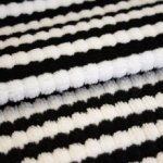 Gestreepte Breistof Stretch Zwart- Wit
