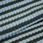 Gestreepte Breistof Stretch Grijs- Blauw