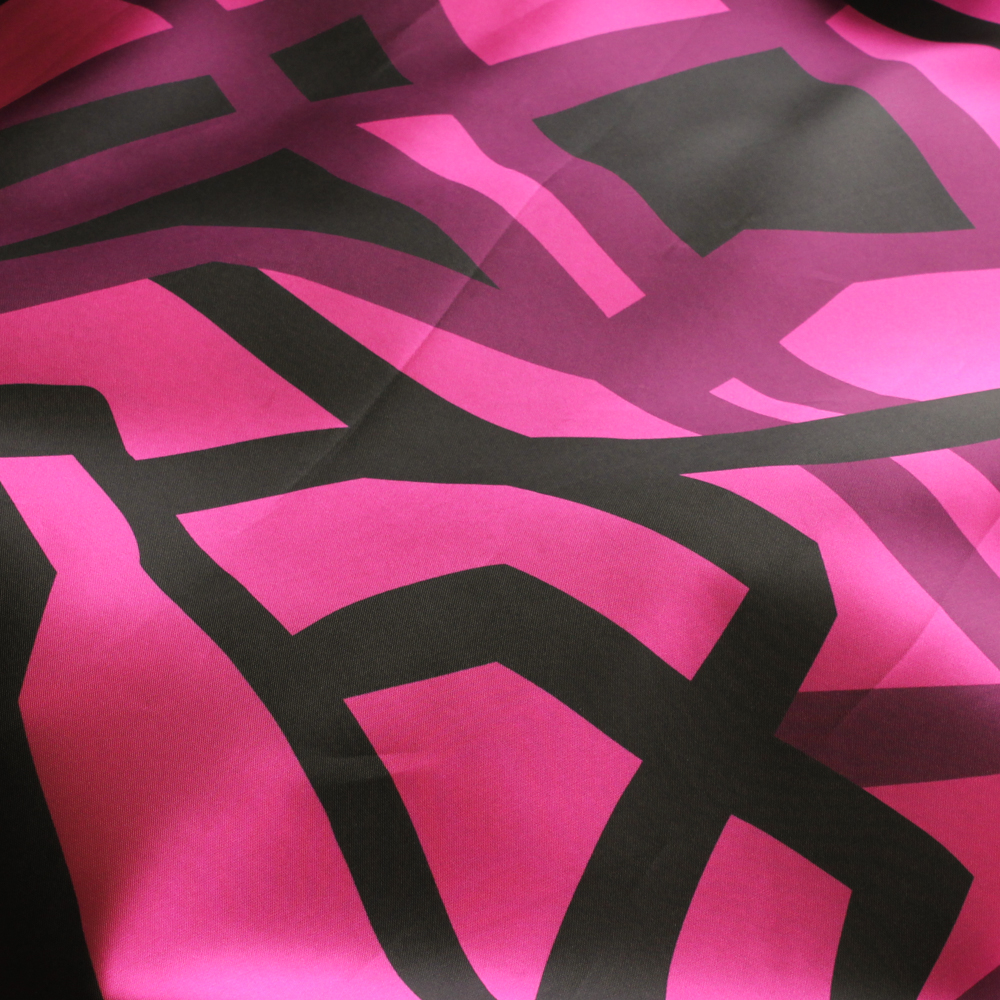 Polyester zijde mikado fuchsia - Lorré