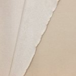 Beige sweaterstof in katoen / viscose mengeling met gouden glitter