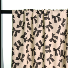Beige viscose met zwarte strikken van Atelier Jupe
