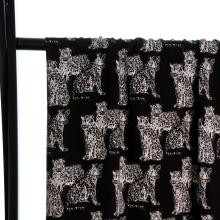 Zwarte viscose met tijgers van Atelier Jupe
