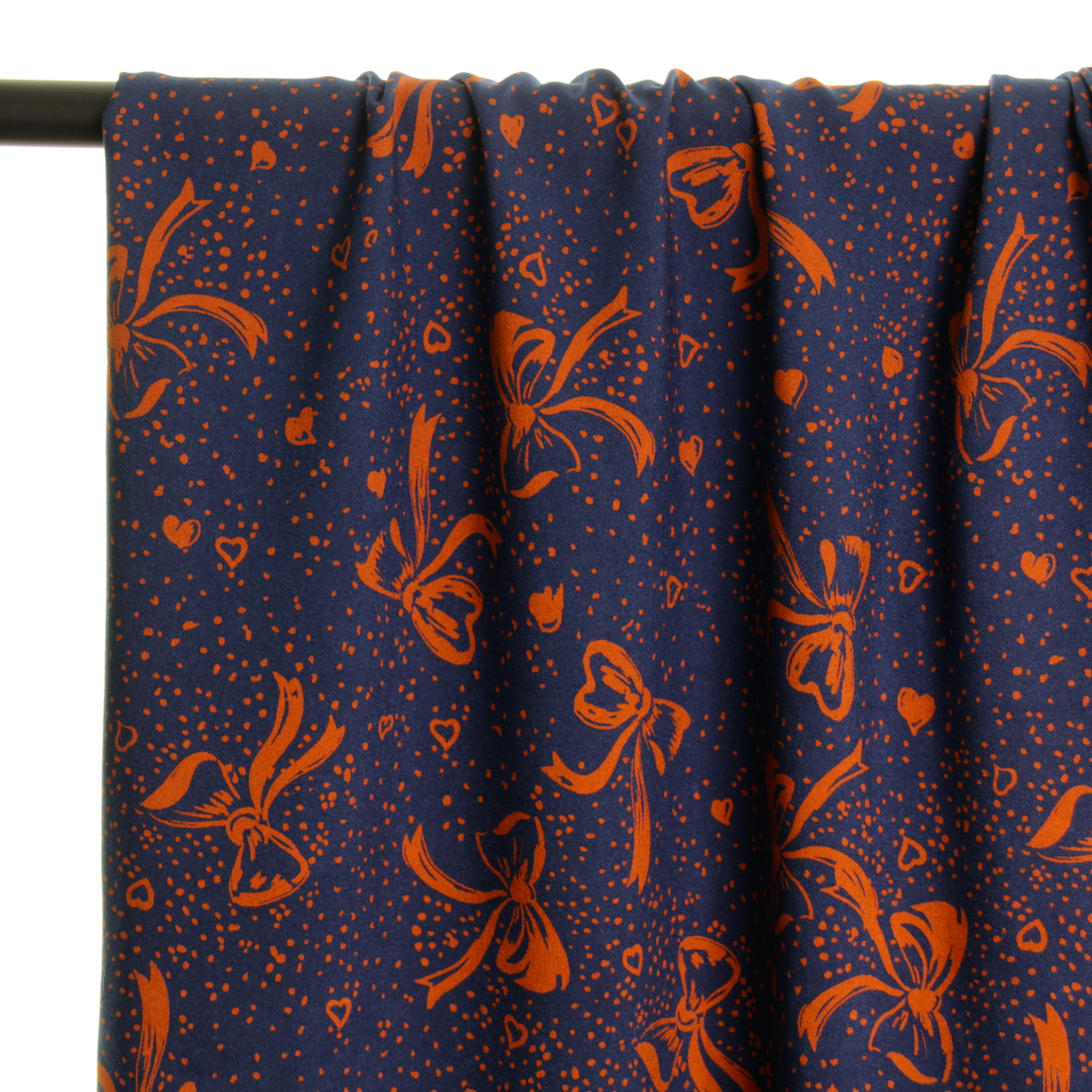 Blauwe viscose met strikken - Atelier Jupe