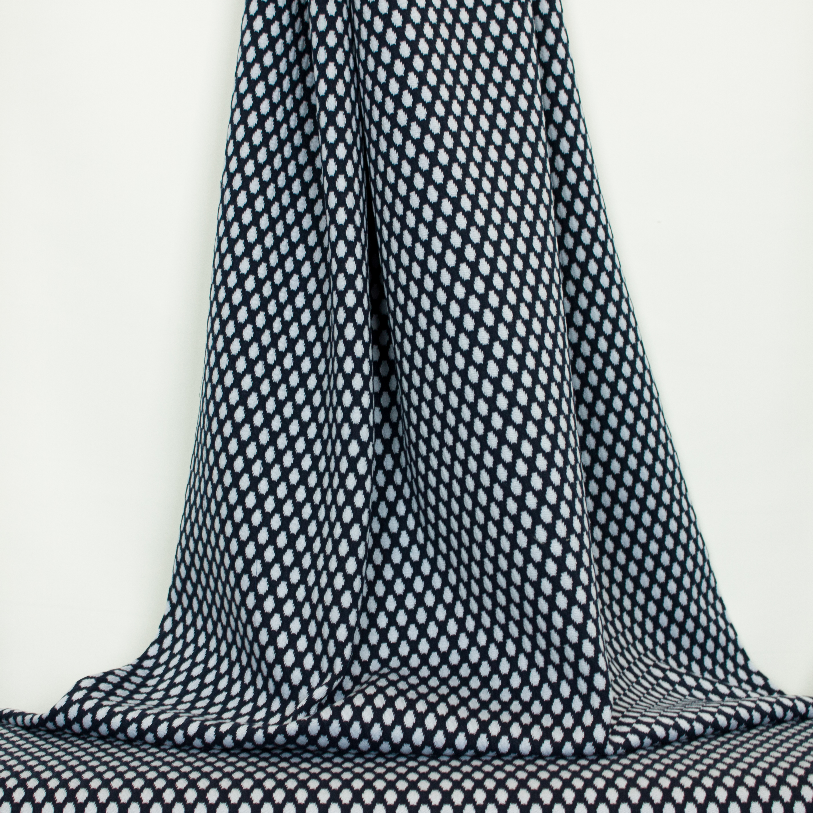 Katoen Tricot met Ingeweven Patroon