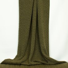 Kaki gebreide stof met kabelmotief