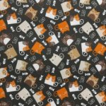 Donker Bruine Canvas met Katten