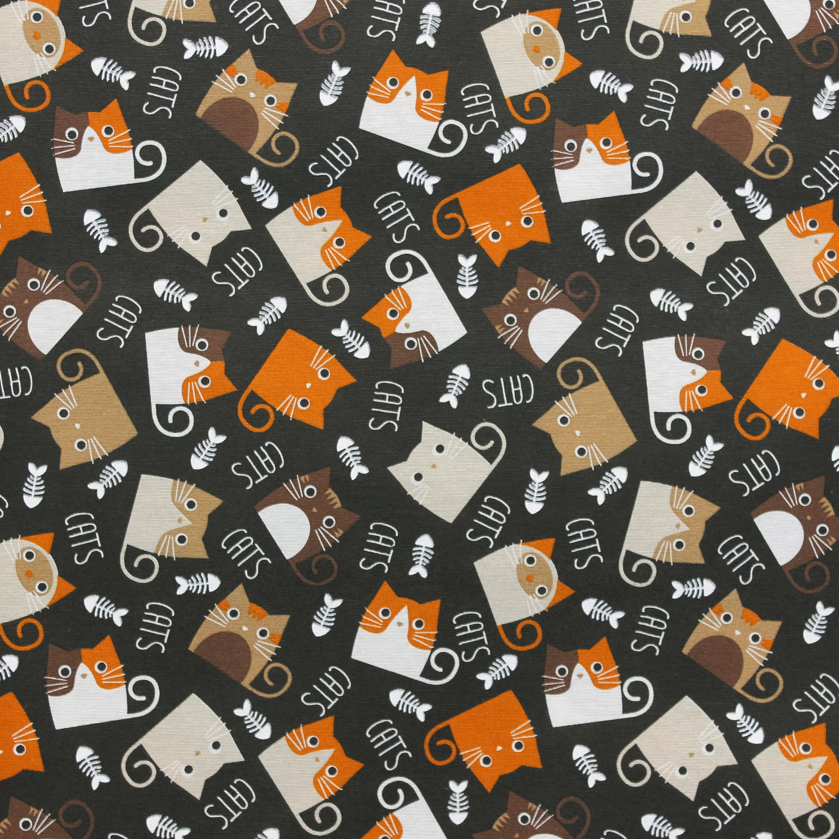 Donker Bruine Canvas met Katten