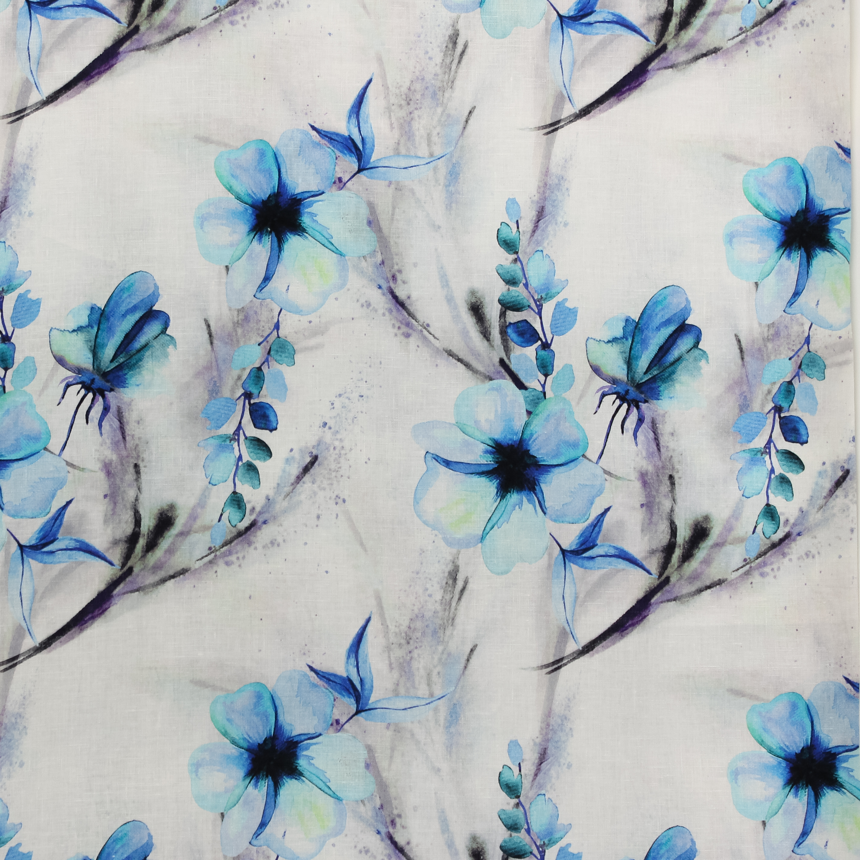 Linnen met Blauwe Bloemen