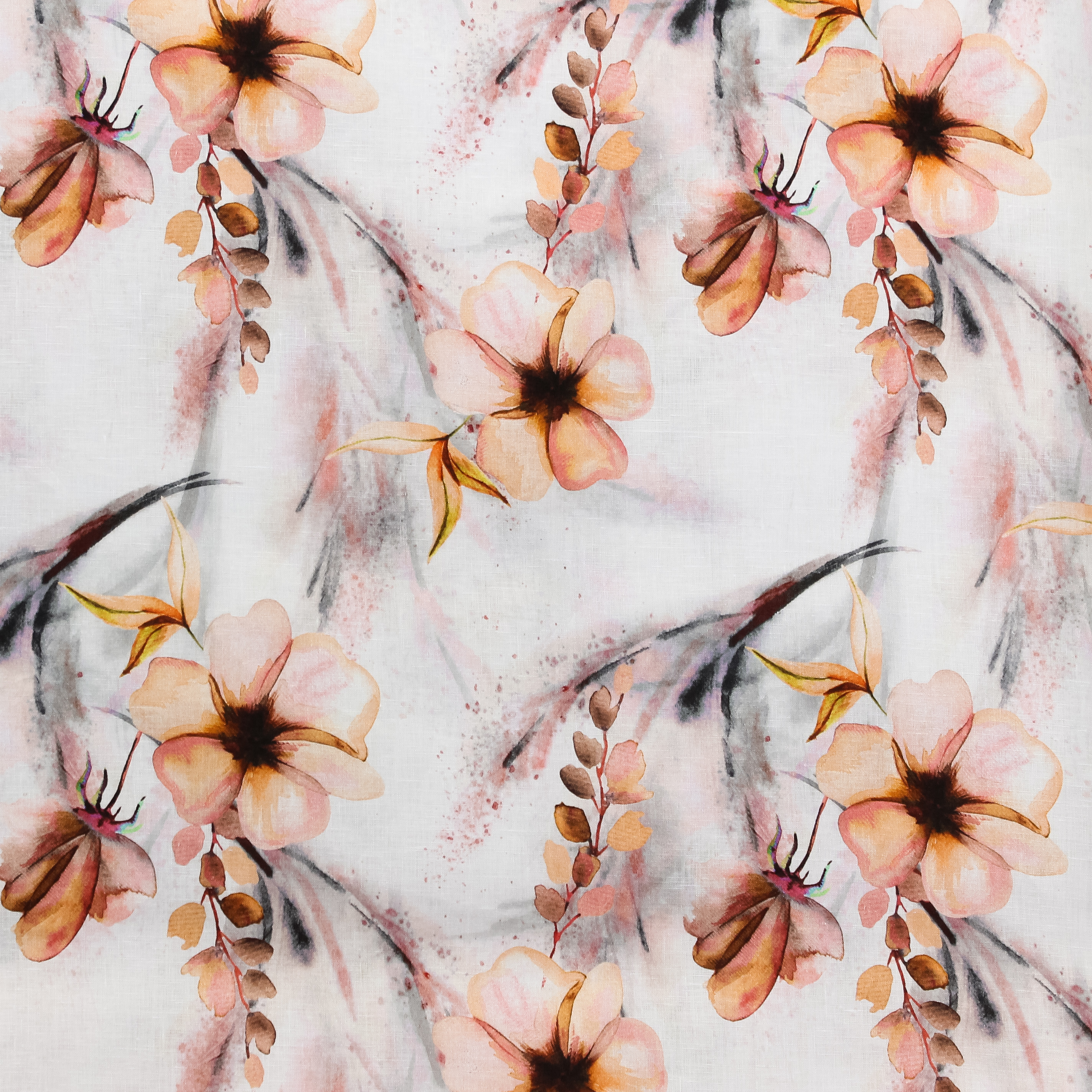Linnen met Oranje Bloemen